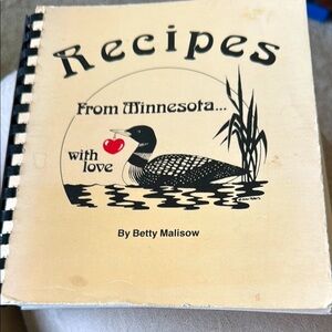 Recipes from Minnesota: with love Vintage 1981 Cookbook Kitchen GUC